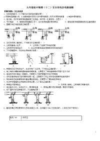 2010初中物理中考辅导安全用电及电路故障