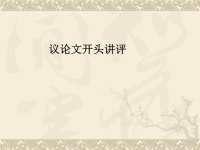 作文指导(三)作文开头讲评