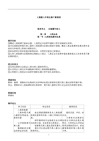 2015-2016学年春季学期人教版初中七年级生物下册收藏版教案教材教案.doc