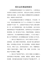 项目总经理述职报告.doc