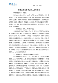 村委会党支部书记个人述职报告.docx