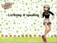 高中英语 listeningspeakingwriting课件 新人教选修8