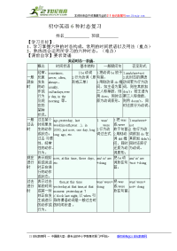 初中英语6种时态复习