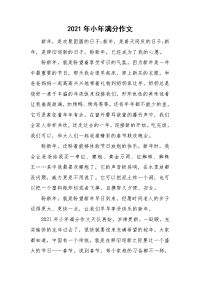 2021年小年满分作文.doc