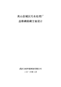 城区污水处理厂益维磷除磷方案0325