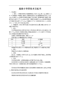 月明洲隧道出口超前小导管施工技术交底s