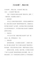 污水处理厂,整改方案