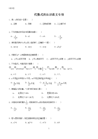 初中代数式练习专项