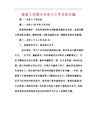 新版人民银行水电工工作总结汇编.docx