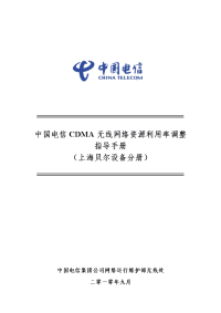 中国电信CDMA无线网络资源调整指导手册(上海贝尔设备分册).doc