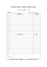 西安财经学院高职、继续教育学院周工作计划表