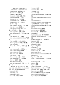 人教版初中英语短语大全(最全)