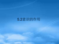 高中政治  5.2意识的作用课件 新人教必修4