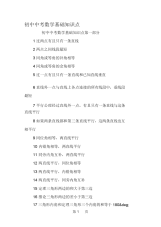 初中中考数学基础知识点