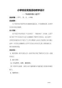 小学综合实践活动教学设计