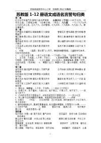 苏教版1-12册语文成语名言警句归类