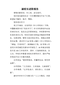 副校长的述职报告