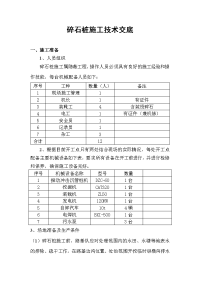 碎石桩施工技术交底