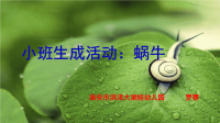 小班生成课题：蜗牛