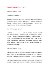 湖南省2020年高考语文满分作文 一双手素材