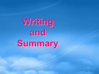 高中英语 Writing and summary课件 新人教必修1