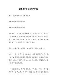 我们的学校初中作文