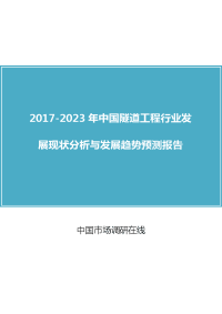 中国隧道工程行业分析报告