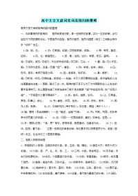 高中文言文虚词实词系统归纳整理