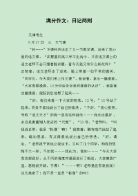 满分作文：日记两则.docx