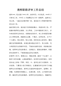 教师职称评审工作总结