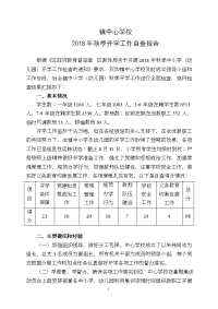 镇中心学校、小学、幼儿园秋季开学工作自查报告