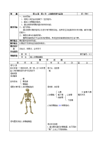 苏科版生物八上第1节《人体的支持与运动》word教案