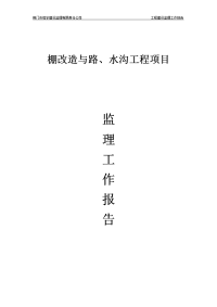 项目监理工作报告