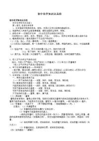 备战2011中考初中化学知识点总结