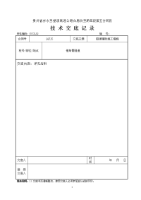 借角箐隧道施工技术交底(辅助施工措施)