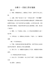 小班十一月份工作计划表.doc