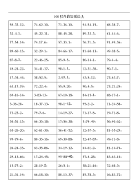 100以内混合加减法