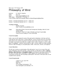 philosophy 4650 philosophy of mind4650心灵哲学的哲学