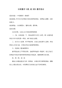 中班数学《找相同》教学设计.doc