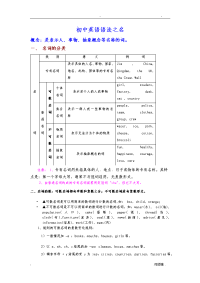 初中英语名词用法归纳总结