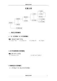 初中各类方程的解法及练习备课讲稿