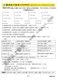 小学数学必记知识点