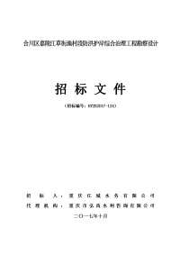 合川区嘉陵江草街渔村段防洪护岸综合治理工程勘察设计