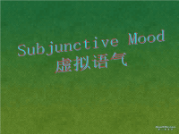 高考英语语法专练+虚拟语气课件