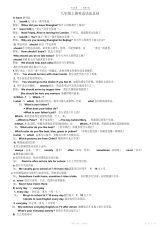 【总结】八年级上册英语语法总结