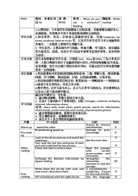 初中英语教案模板