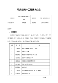 填充墙砌体工程施工技术交底大全