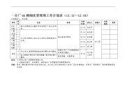 一分厂6S精细化管理周工作计划表