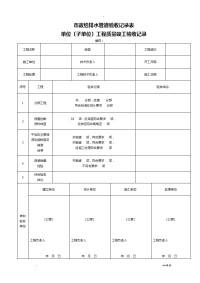 市政给排水管道验收记录表-完整版