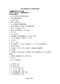 高中语文必修四文言文知识点归纳